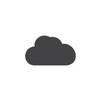 Cloud icon Symbol mark in filled style vector