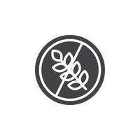 Gluten free icon Symbol mark in filled style vector