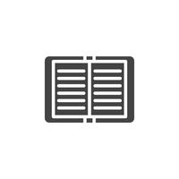 Book open icon Symbol mark in filled style vector