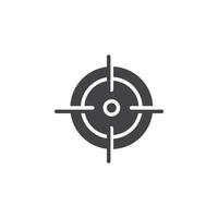 Bulls eye pointer icon Symbol mark in filled style vector