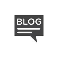 Blog icon Symbol mark in filled style vector