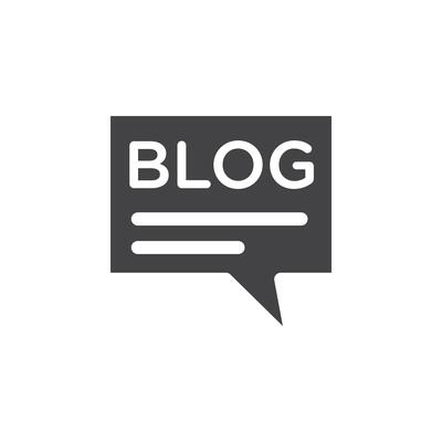 Blog icon Symbol mark in filled style