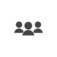 Team icon Symbol mark in filled style vector