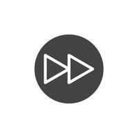 Forward icon Symbol mark in filled style vector