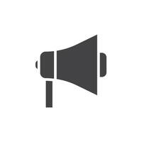 Megaphone icon Symbol mark in filled style vector