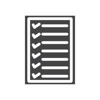 Check list icon Symbol mark in filled style vector