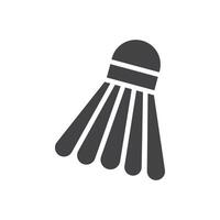 Shuttlecock icon Symbol mark in filled style vector