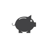 Piggy bank icon Symbol mark in filled style vector