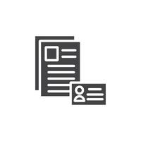 Personal documents icon Symbol mark in filled style vector