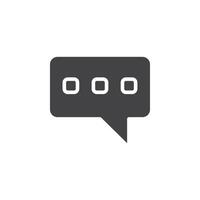Message icon Symbol mark in filled style vector
