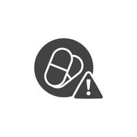 Overdose icon Symbol mark in filled style vector
