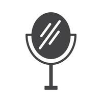 Makeup mirror icon Symbol mark in filled style vector