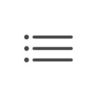 Menu icon Symbol mark in filled style vector