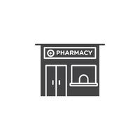 Pharmacy icon Symbol mark in filled style vector