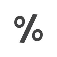 Percentage Icon Symbol mark in filled style vector