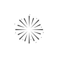 Starburst Icon Symbol mark in filled style vector