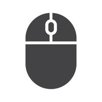 Mouse icon Symbol mark in filled style vector