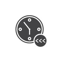 Past time icon Symbol mark in filled style vector