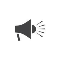 Megaphone icon Symbol mark in filled style vector