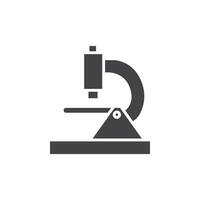 Microscope Icon Symbol mark in filled style vector