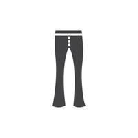 Pants Icon Symbol mark in filled style vector