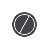 Blocked icon Symbol mark in filled style vector