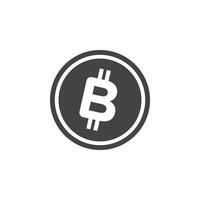 Bitcoin Icon Symbol mark in filled style vector