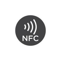 NFC icon Symbol mark in filled style vector