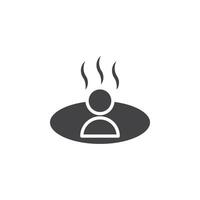 Onsen icon Symbol mark in filled style vector