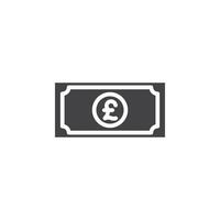Pound Icon Symbol mark in filled style vector