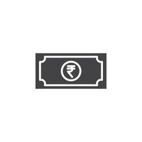 Indian rupee icon Symbol mark in filled style vector