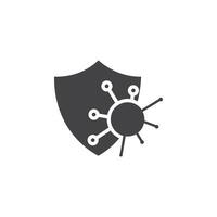 immunity icon Symbol mark in filled style vector
