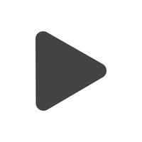Play Button icon Symbol mark in filled style vector