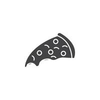 Pizza icon Symbol mark in filled style vector