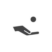 Support icon Symbol mark in filled style vector