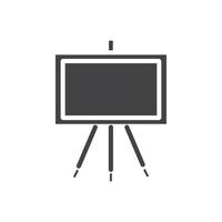 Presentation board icon Symbol mark in filled style vector