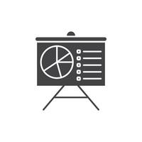 Presentation icon Symbol mark in filled style vector