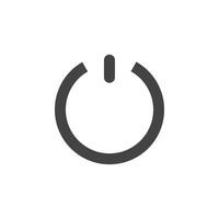 Power icon Symbol mark in filled style vector