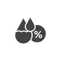 Humidity icon Symbol mark in filled style vector