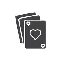 Playing cards icon Symbol mark in filled style vector