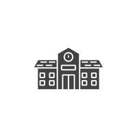 School icon Symbol mark in filled style vector