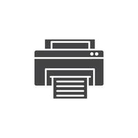 Print icon Symbol mark in filled style vector