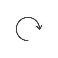 Refresh icon Symbol mark in filled style vector