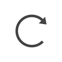 Reset icon Symbol mark in filled style vector