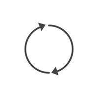 Repeat icon Symbol mark in filled style vector