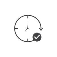 Save time icon Symbol mark in filled style vector