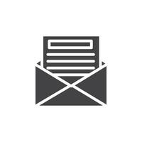 Newsletter icon Symbol mark in filled style vector