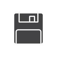 Floppy disk icon Symbol mark in filled style vector