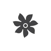 Jasmine icon Symbol mark in filled style vector