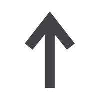 Arrow up icon Symbol mark in filled style vector